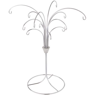 Bard's 12 Arm Silver Ornament Stand, Tree, 11.5" H x 10" W x 10" D, Pack of 2