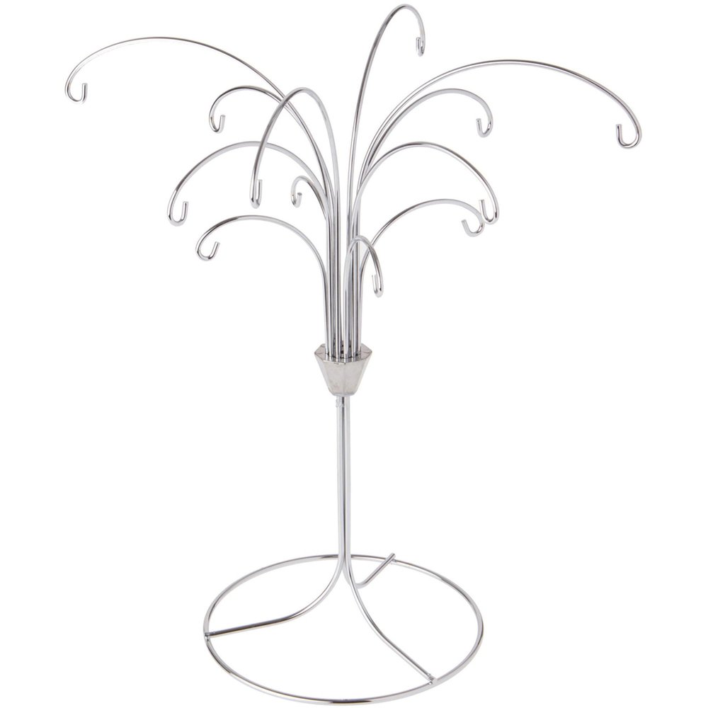 Bard's 12 Arm Silver Ornament Stand, Tree, 11.5" H x 10" W x 10" D, Pack of 2
