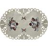 Doily Boutique Christmas Place Mat or Doily with a Snowman on Ivory Material Size 11 x 17 inches view 1