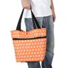 Shopping Bag, Oxford Cloth Reusable Shopping Bags with Wheel Rolling Dual-Purpose Foldable Grocery Pouch for Shop.(12-Orange) view 4