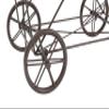 Creative Co-Op Vintage Reproduction Metal Laundry Basket on Wheels, Rust view 4