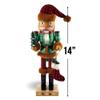 Nutcracker Ballet Gifts, Christmas Nutcracker, Wooden Figure Decoration with Festive Uniform for Holiday Home Decor, Ideal Xmas Ornaments, 14 Inch, Santa Nutcracker view 2