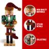 Nutcracker Ballet Gifts, Christmas Nutcracker, Wooden Figure Decoration with Festive Uniform for Holiday Home Decor, Ideal Xmas Ornaments, 14 Inch, Santa Nutcracker view 3