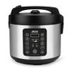 Aroma Housewares ARC-1120SBL SmartCarb Cool-Touch Stainless Steel Rice Multicooker Food Steamer, Slow Cooker with Non-Stick Inner Pot and Steam Tray, 20-Cup(cooked)/ 5Qt, Black view 1