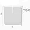 Split Head Mattress Protector Ultra Soft, Breathable, Waterproof Terry Cotton Surface Fitted Sheet Style 39 Inches Top Split Mattress Cover with 15 Inches Deep Pocket| Cal-King Size, White Solid view 3