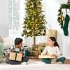 Best Choice Products Pencil Christmas Tree 7.5ft Pre-lit Alpine Slim Holiday Decoration, Lighted Skinny Dcor LED Lights, Metal Stand view 4