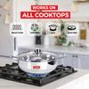 Sumeet Stainless Steel Induction Bottom (Encapsulated Bottom) Kadhai With Glass Lid Size No.12 (1.9 LTR) Kadhai 22 cm with Lid view 4