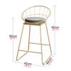 Barstools Breakfast Bar Stool Contemporary Counter Height Chair Ergonomic Backrest for Greenhouse Cafe Bistro Pub Dining Room Kitchen Furniture(Seat Height 45-75cm) view 3