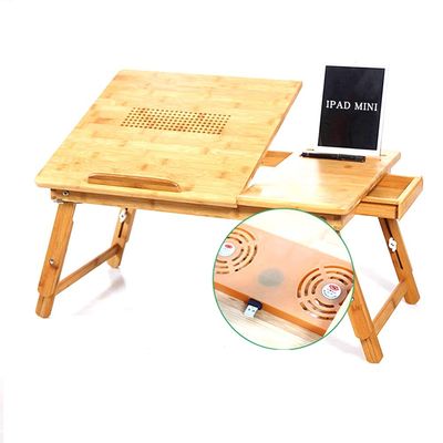 Tables HUAHUA Bamboo Laptop Desk - Adjustable Radiator, Ergonomic Desk, Lazy Folding Learning, Writing Desk (Color : Style3)