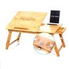 Tables HUAHUA Bamboo Laptop Desk - Adjustable Radiator, Ergonomic Desk, Lazy Folding Learning, Writing Desk (Color : Style3) view 1