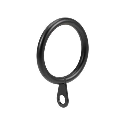 uxcell Curtain Rings Metal 28mm Inner Dia Drapery Ring for Curtain Rods Black 14 Pcs