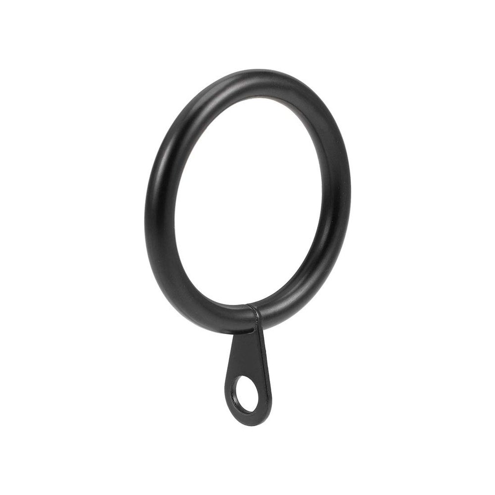 uxcell Curtain Rings Metal 28mm Inner Dia Drapery Ring for Curtain Rods Black 14 Pcs