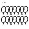 uxcell Curtain Rings Metal 28mm Inner Dia Drapery Ring for Curtain Rods Black 14 Pcs view 2