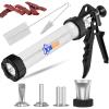 XINQIAO Beef Jerky Gun for Ground Meat, Plastic Jerky Cannon Comes with 4 Nozzles, 2 Brushes view 1