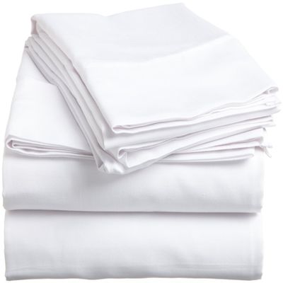 100% Egyptian Cotton Bed Sheets - 1000 Thread Count 4-Piece White Queen Sheets Set, Long Staple Cotton Bedding Sheets, Sateen Weave, Luxury Hotel Sheets, Fits Mattress Upto 18'' Deep Pocket