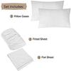 100% Egyptian Cotton Bed Sheets - 1000 Thread Count 4-Piece White Queen Sheets Set, Long Staple Cotton Bedding Sheets, Sateen Weave, Luxury Hotel Sheets, Fits Mattress Upto 18'' Deep Pocket view 4
