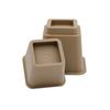 HomeRoots Adjustable Bed Risers and Furniture Risers, Heavy Duty Plastic Table Risers 3", 5" or 8" Furniture Riser for Bed and Sofa | Holds up to 1300LB Weight | Brown Color | Set of 4 Desk Risers view 2