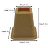 HomeRoots Adjustable Bed Risers and Furniture Risers, Heavy Duty Plastic Table Risers 3", 5" or 8" Furniture Riser for Bed and Sofa | Holds up to 1300LB Weight | Brown Color | Set of 4 Desk Risers view 3
