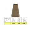 HomeRoots Adjustable Bed Risers and Furniture Risers, Heavy Duty Plastic Table Risers 3", 5" or 8" Furniture Riser for Bed and Sofa | Holds up to 1300LB Weight | Brown Color | Set of 4 Desk Risers view 4
