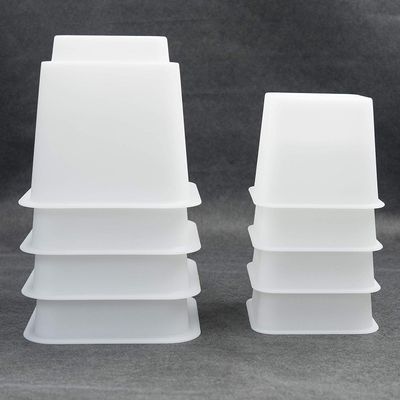 HomeRoots Adjustable Bed Furniture Risers, Heavy Duty Plastic 3", 5" or 8" White Risers for for Bed and Sofa - Set of 4 - Holds up to 1300LB