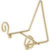 Bard's Scroll Twisted Gold-toned Wire Easel Stand, 4.5" H x 5.75" W x 3.5" D, Pack of 3 view 1