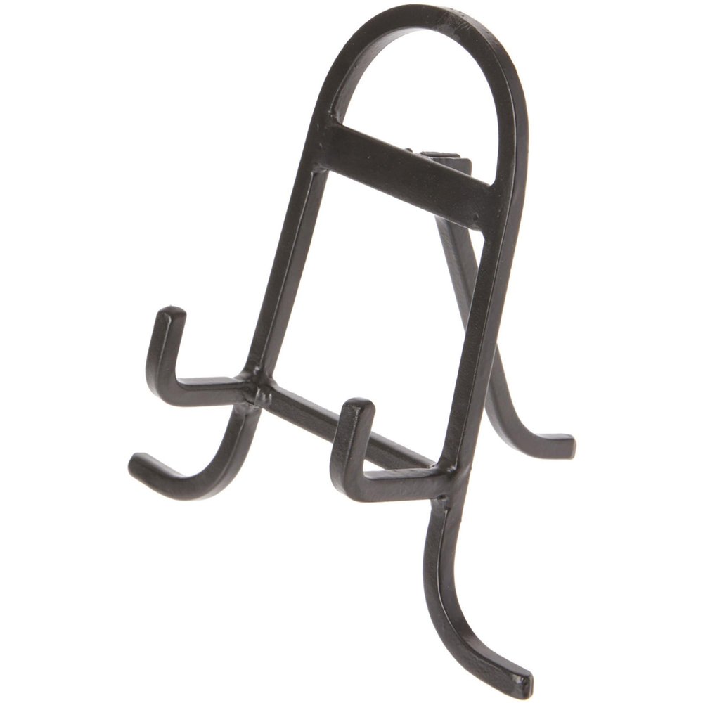 Bard's Small Black Wrought Iron Easel, 6" H x 5.5" W x 4" D (For 6" - 8.5" Plates), Pack of 2