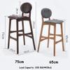 Breakfast Kitchen Counter Chair Bar Stool Modern Bar Chair Wood Legs Barstools High Stool Colour Selection for Kitchen | Pub | Caf Patio Dining Chair Max. Load 200kg view 2