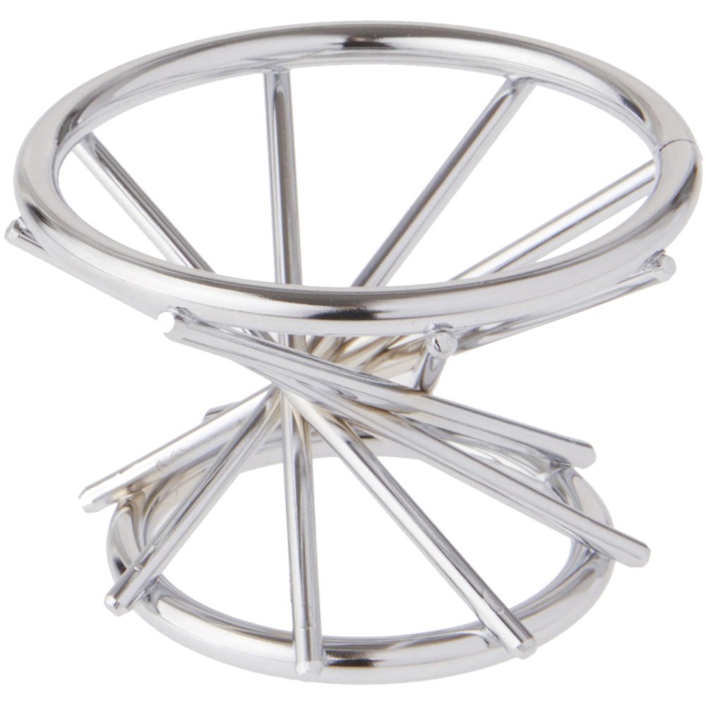 Bard's Silver Egg Stand/Holder, Swirl Leg, Reversible 1.4375" and 2" Display Diameter, Pack of 3