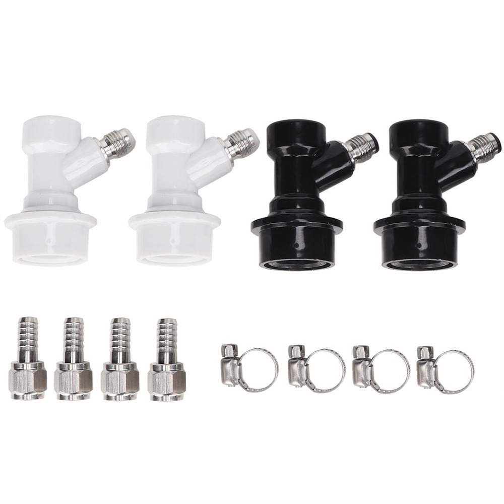 4PCS Lock Connector Keg Fittings Wine Beer Making Home Brewing Plastic Connector with Adapter Clamp