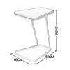 Coffee Tables WFF Metal Sofa Table, Coffee Side Table, Laptop Stand, Bedside Table, for Home Living Room Office view 4