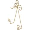 Bard's Scroll Satin Gold-toned Wall Mountable Cup and Saucer Hanger, 8" H x 6.5" W x 1.75" D, Pack of 3 view 1