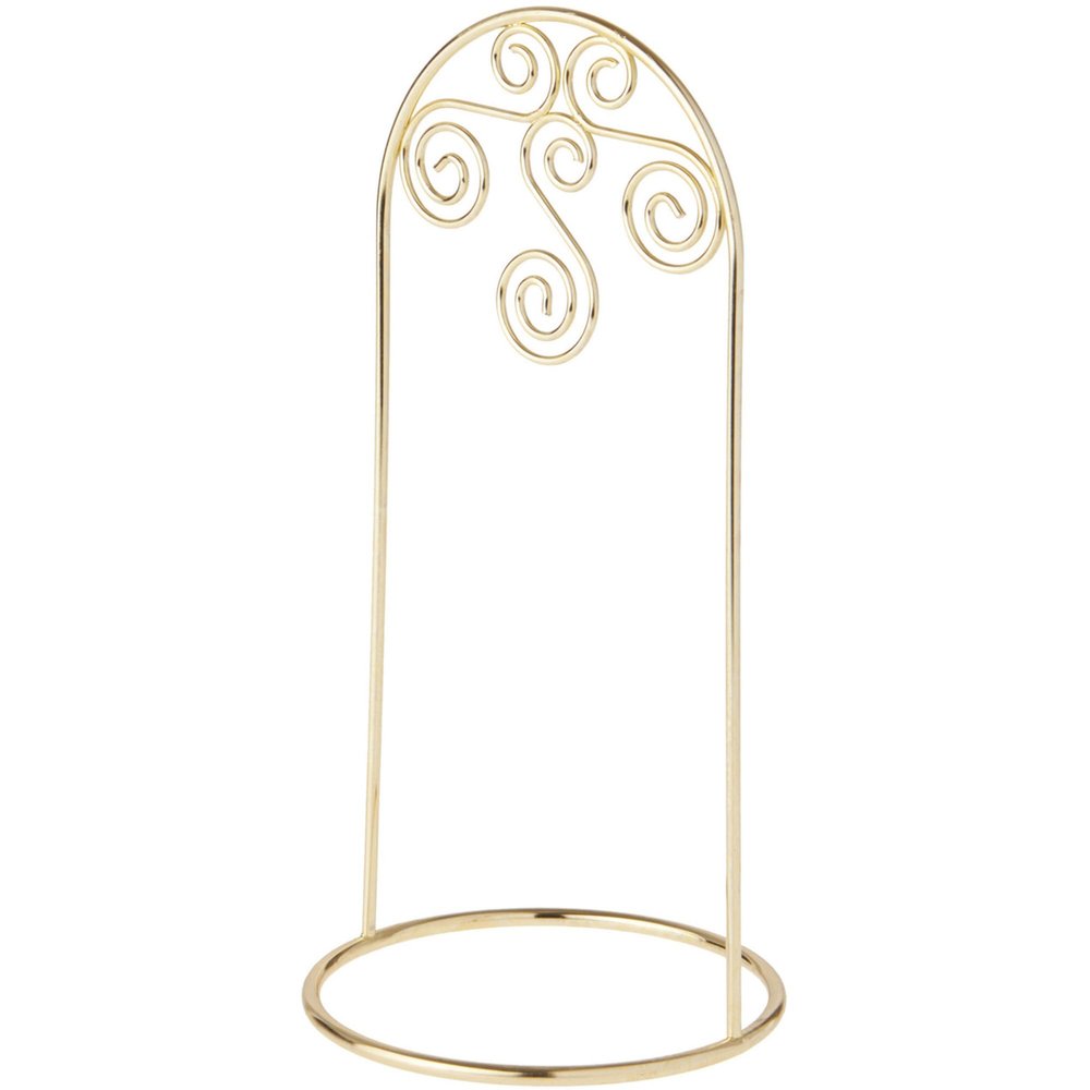 Bard's Arched Gold-Toned Ornament Stand, Small Scroll, 8" H x 3.75" W x 3.75" D, Pack of 3