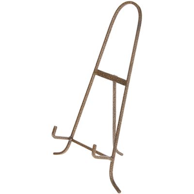 Bard's Antique Gold-toned Wrought Iron Easel, 14.5" H x 9.375" W x 6" D (For 11" - 17" Plates), Pack of 3