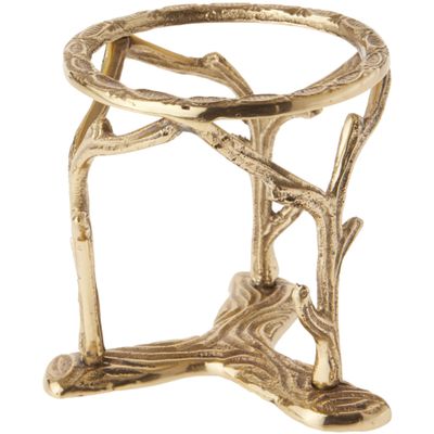 Bard's Brass-toned Egg Stand/Holder, Twig Branch Leg, 2.875" Diameter, Pack of 3