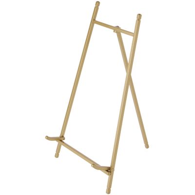 Bard's Satin Gold-toned Metal Easel, 12" H x 7" W x 7.75" D, Pack of 3