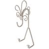 Bard's Twisted Silver Wall Mountable Cup and Saucer Hanger, Shell and Fleur de Lis, 9.75" H x 4" W x 3" D, Pack of 3 view 1