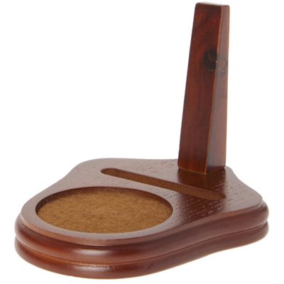 Bard's Demi-Tasse Walnut MDF Cup and Saucer Stand, 3.5" H x 3.5" W x 4.5" D, Pack of 3