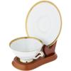 Bard's Elevated Saucer Walnut MDF Cup and Saucer Stand, 4" H x 4.25" W x 6" D, Pack of 3 view 4