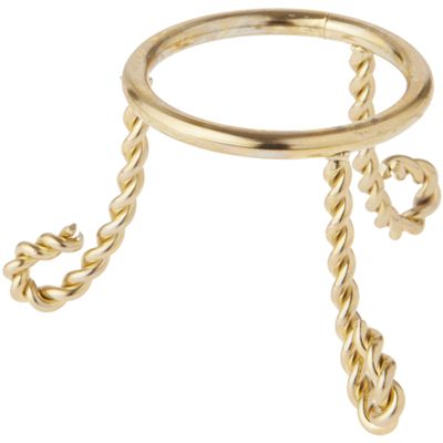 Bard's Brass-toned Egg Stand/Holder, Twisted Scroll Leg, 1.375" Diameter, Pack of 6