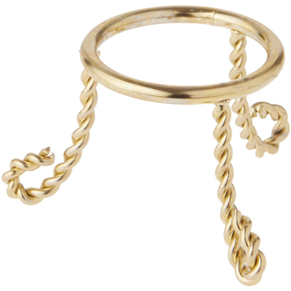 Bard's Brass-toned Egg Stand/Holder, Twisted Scroll Leg, 1.375" Diameter, Pack of 6