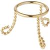 Bard's Brass-toned Egg Stand/Holder, Twisted Scroll Leg, 1.375" Diameter, Pack of 6 view 1