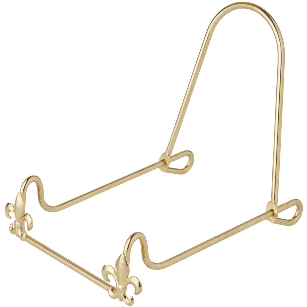 Bard's Adjustable Brass Metal Easel, Fleur de Lis, 5" H x 4" W x 5" D, Pack of 12