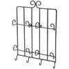 Bard's Black Wrought Iron Wall Mounted 4 Cup and 4 Saucer Display Hanger, 15.75" H x 11.5" W x 2" D (For 6" Saucers), Pack of 3 view 1