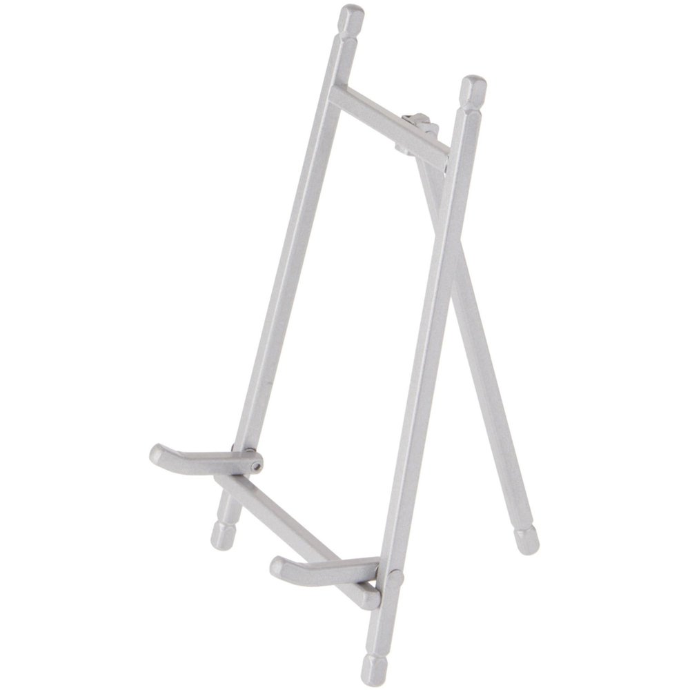 Bard's Satin Silver-toned Metal Easel, 7" H x 4.25" W x 4.5" D, Pack of 2
