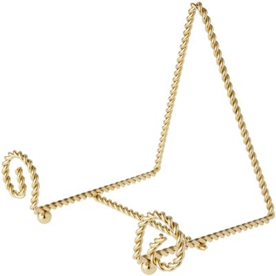 Bard's Twisted Gold-toned Bowl Stand, 6.25" H x 7.5" W x 5.5" D, Pack of 3