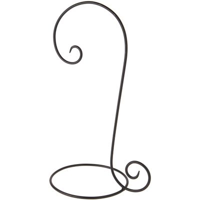 Bard's Black Wrought Iron Ornament Stand, 16" H x 7.5" W x 10" D, Pack of 3