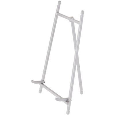 Bard's Satin Silver Metal Easel, 9" H x 5.25" W x 6" D, Pack of 3