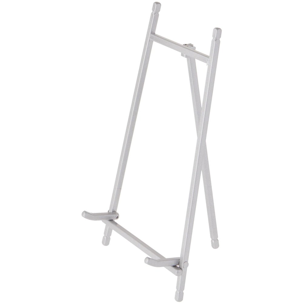 Bard's Satin Silver Metal Easel, 9" H x 5.25" W x 6" D, Pack of 3
