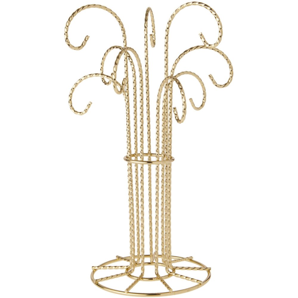 Bard's 9 Arm Gold-toned Ornament Stand, 12" H x 6.75" W x 6.75" D, Pack of 2