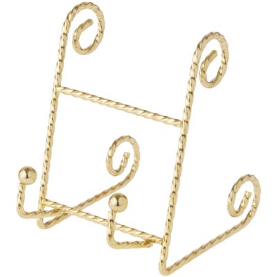 Bard's Twisted Gold-toned Wire Easel, 4.5" H x 3.5" W x 4.25" D, Pack of 3